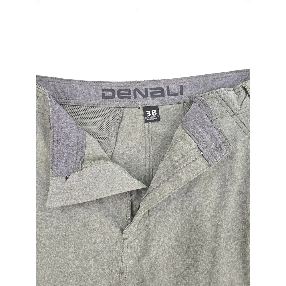 Denali Mens Cargo Shorts Size 38 Army Green Lightweight Athletic Cargo Zipper